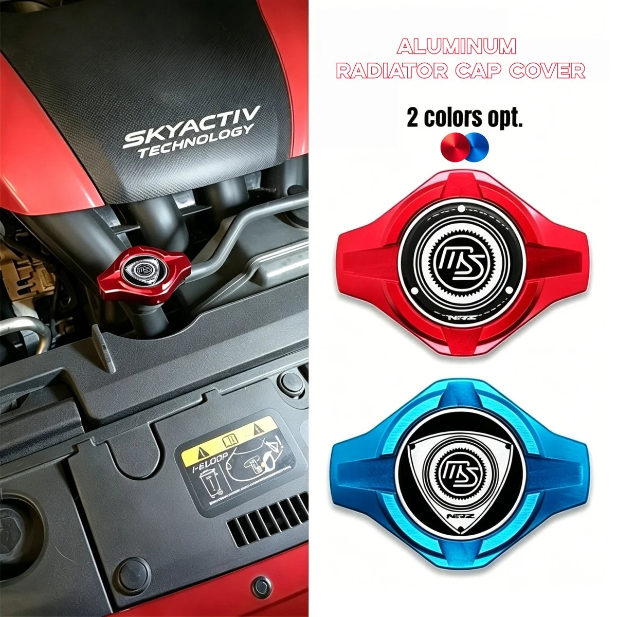 Mazdaspeed Radiator Cap Cover for Mazda 2 3 5 6 CX-5 MX-5 RX-7 RX-8