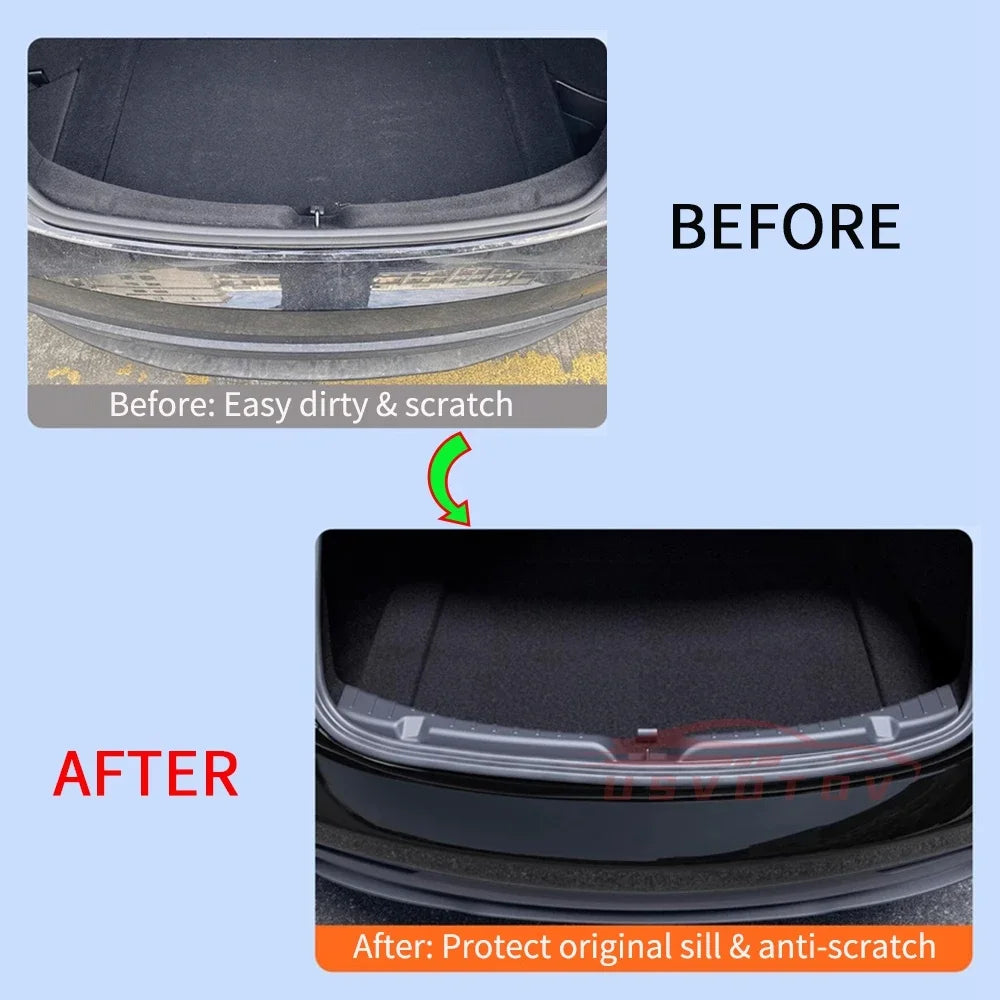 Rear Trunk Sill Protector Anti-Scratch Cargo Threshold for Tesla Model 3 2024–2026