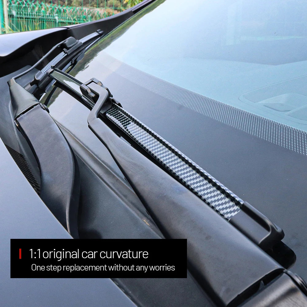 2PCS Carbon Fibre Front Windshield Wiper Blades for Mazda 3 Axela 2003–2023
