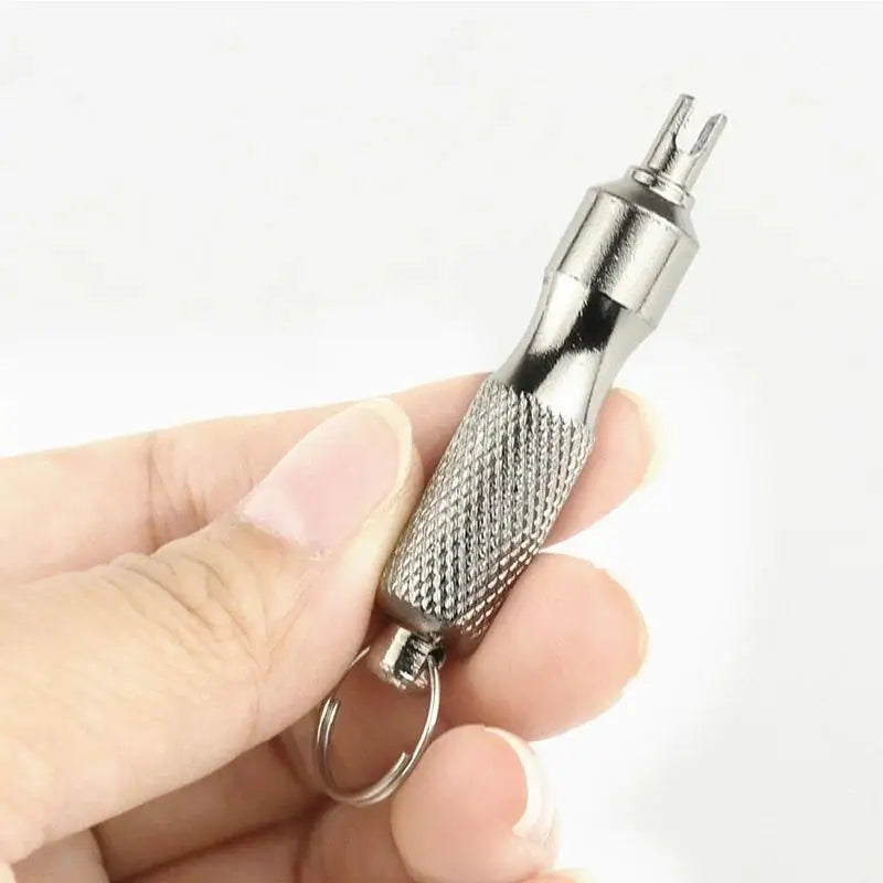 Portable Tire Valve Core Wrench Remover Tool Car Bicycle Keychain