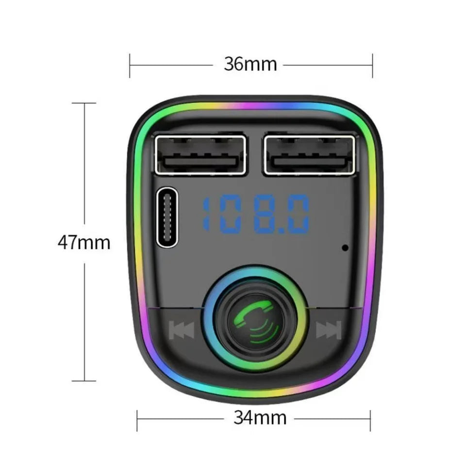 Bluetooth FM Transmitter Car Radio Adapter Hands Free MP3 Player USB Charger