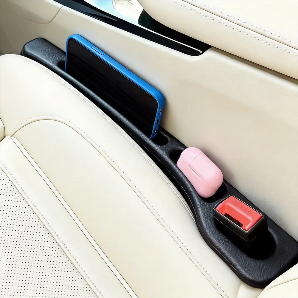2Pcs Car Seat Gap Filler Organizer Universal Auto Seat Side Storage Accessory