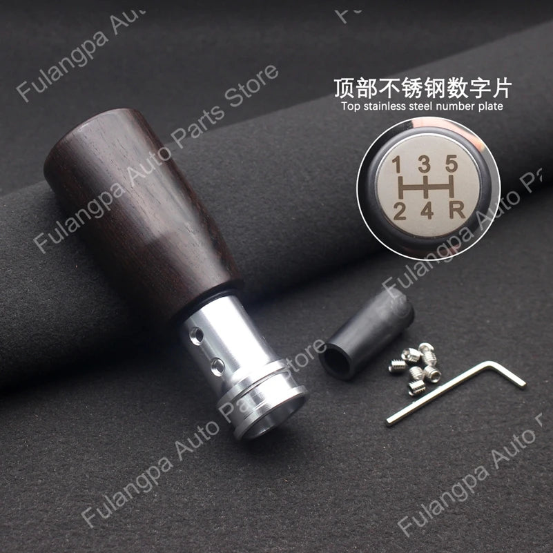 Wooden Gear Shift Knob Universal Manual Automatic 15mm Aperture 8/10/12mm