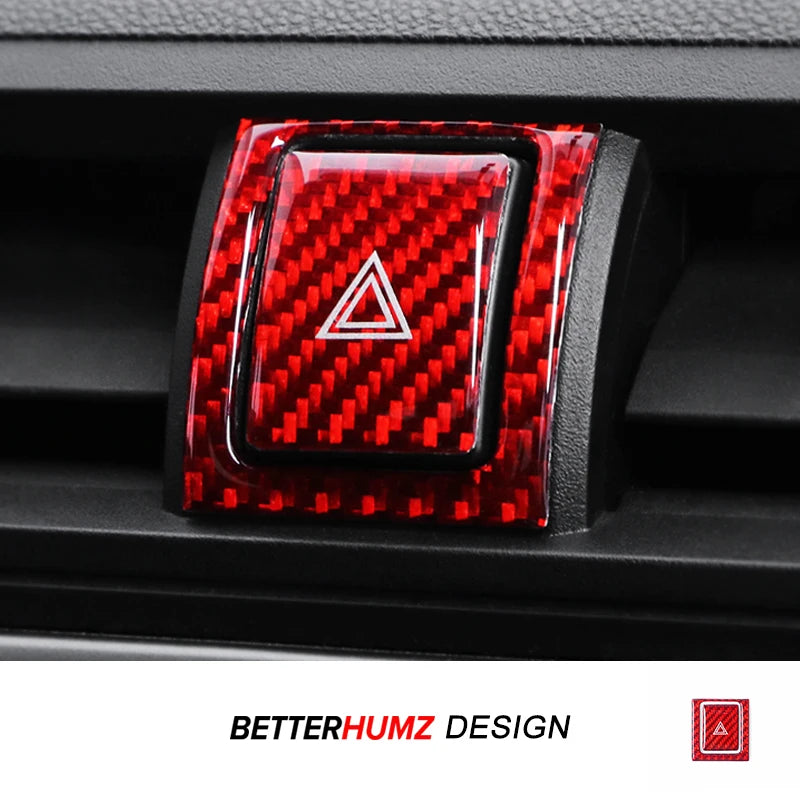 Carbon Fiber Emergency Flasher Switch Trim Sticker for Subaru BRZ Toyota GR86 2021+