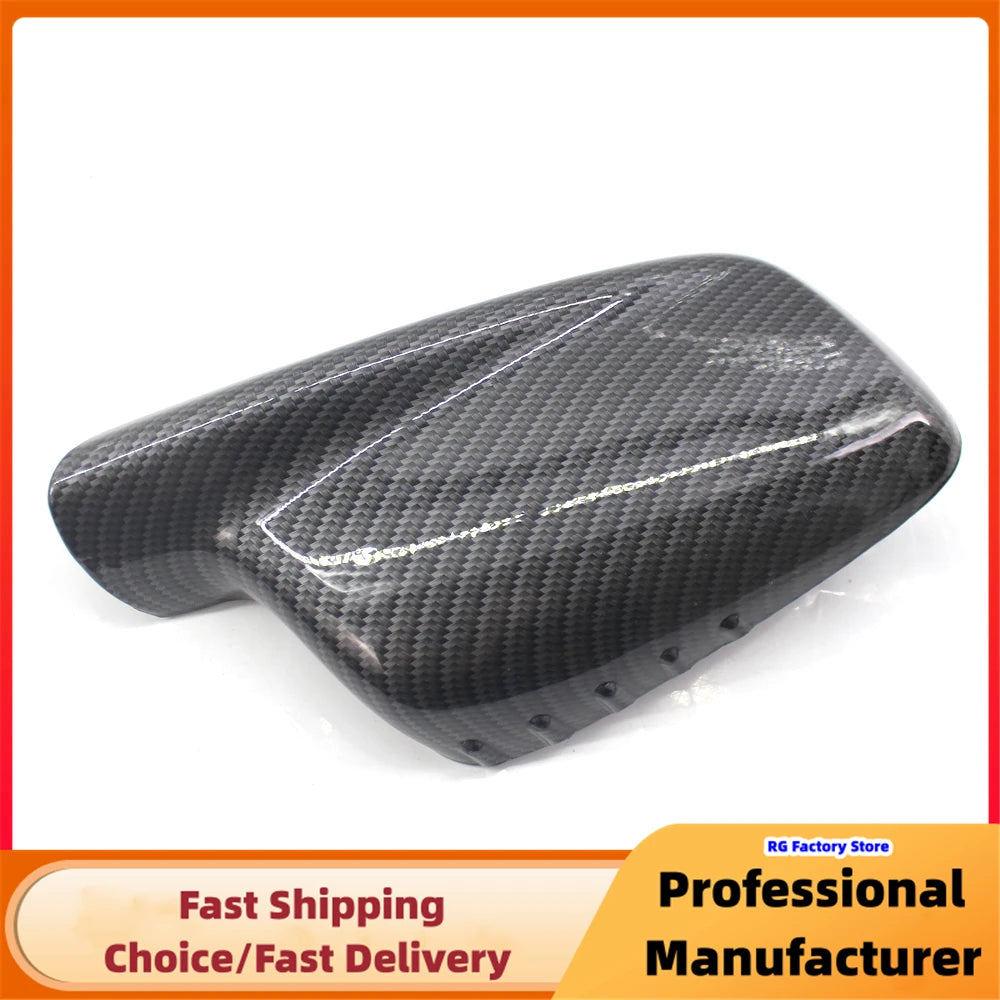 Gloss Black Side Mirror Cover Caps for BMW 7 Series E65 E66 E67 & E46 1999–2008