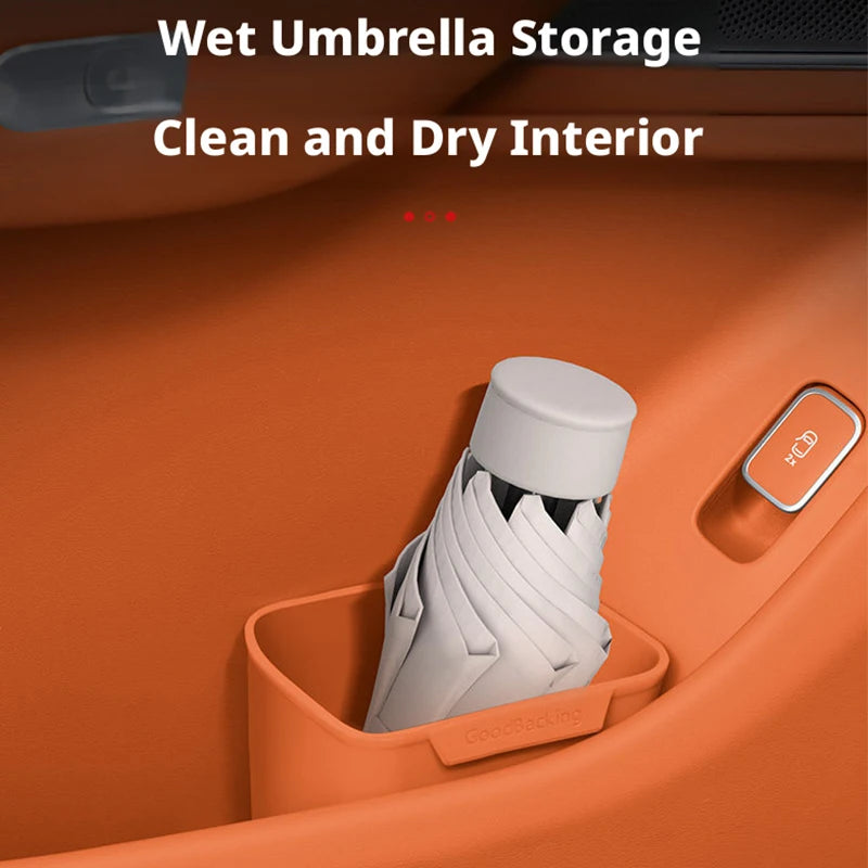 Silicone Car Door Storage Box Trash Can Umbrella Organizer Auto Accessories