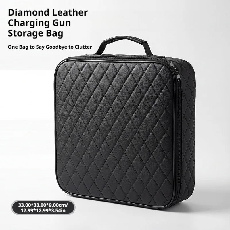SEAMETAL Car Trunk Organizer Storage Bag Waterproof Shockproof EV Charger Cable Case
