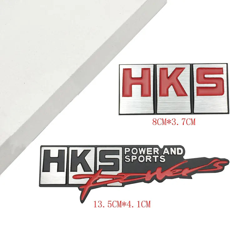 3D HKS Power Metal Logo Emblem Badge Car Decal Sticker Alloy Auto Accessory