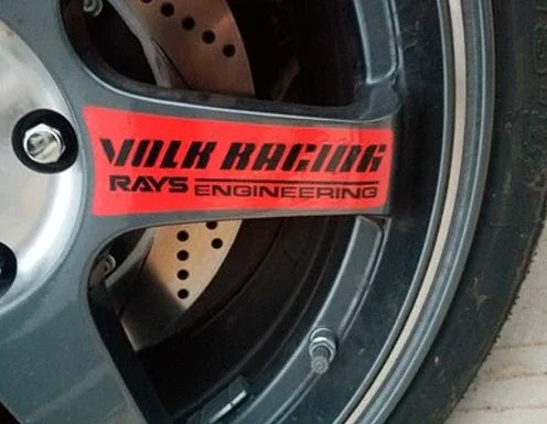 VOLK Racing Wheel Sticker Decal Gold Pink Red Green Yellow for 17 18 19"
