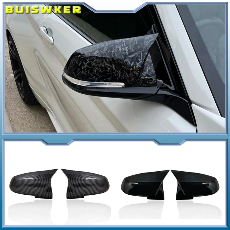 Gloss Black Side Mirror Cover Caps for BMW 1 2 3 4 Series F20 F30 F31 2014–2019