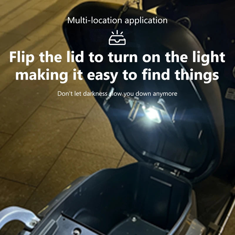 LED Motorcycle Tail Box Sensor Light Anti-Collision Lamp Camping Night Light