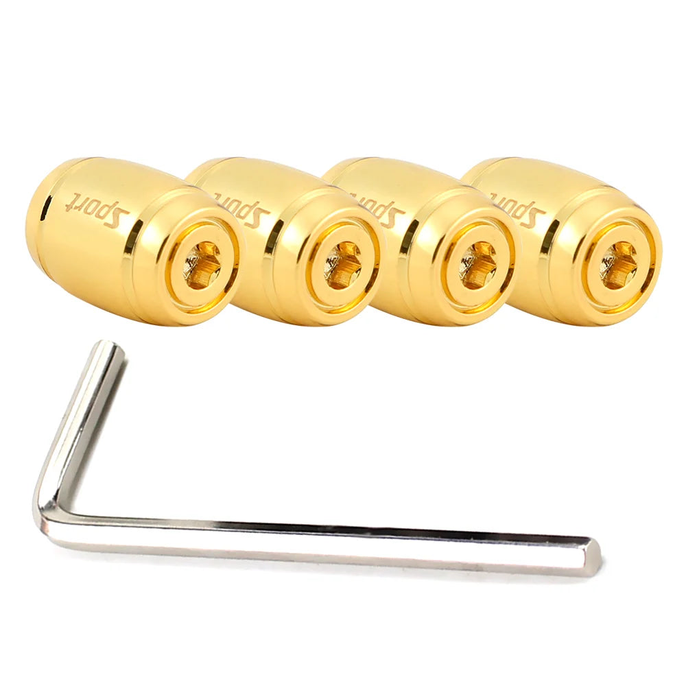 Zinc Alloy Anti-Theft Tire Valve Stem Caps Airtight Wheel Valve Covers for Cars