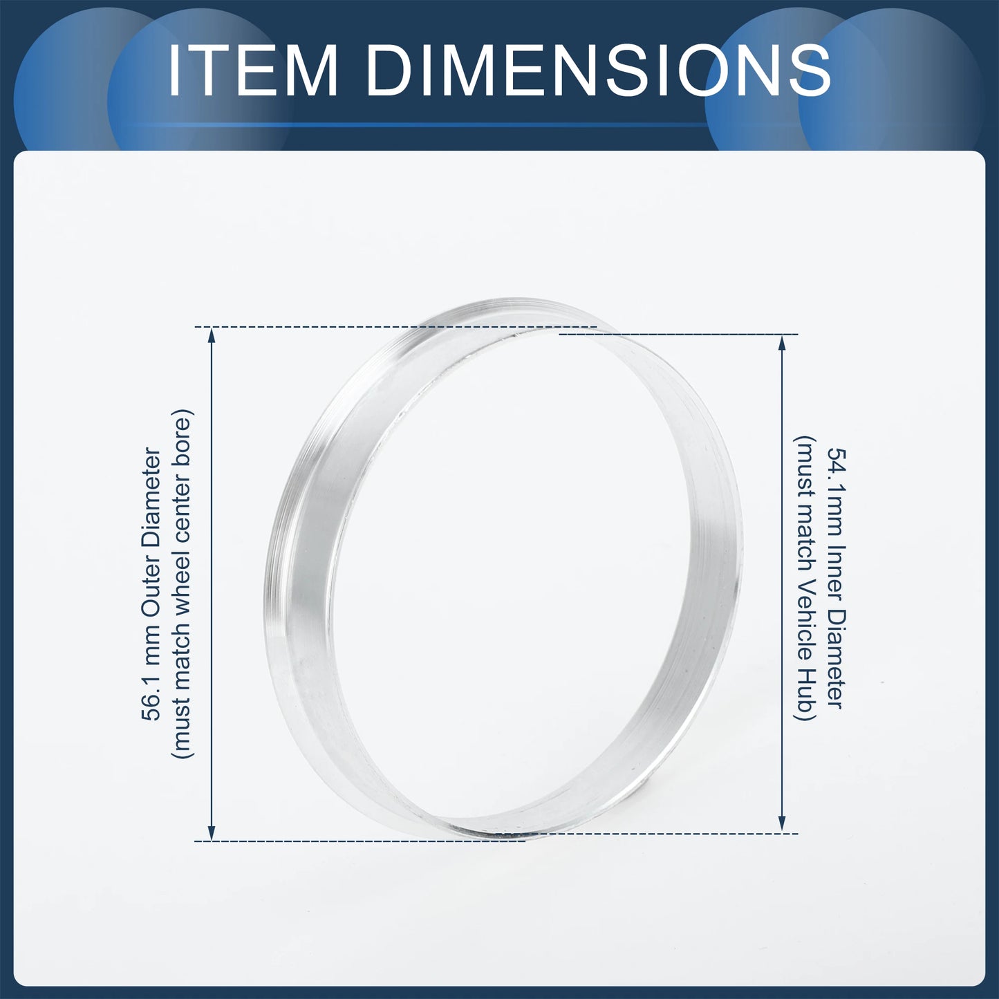 UXCELL 4Pcs Hub Centric Rings Wheel Centering Rings 56.1-64.1mm OD