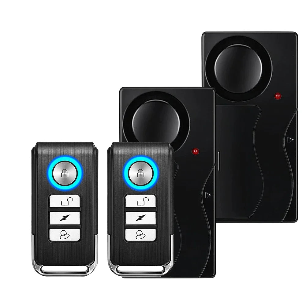 110dB Wireless Door Window Vibration Alarm Anti Theft Security Alarm Remote
