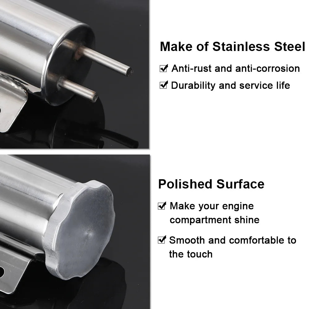 Polished Stainless Steel Radiator Overflow Tank Catch Can 3x10 2x13 3x9 Inch