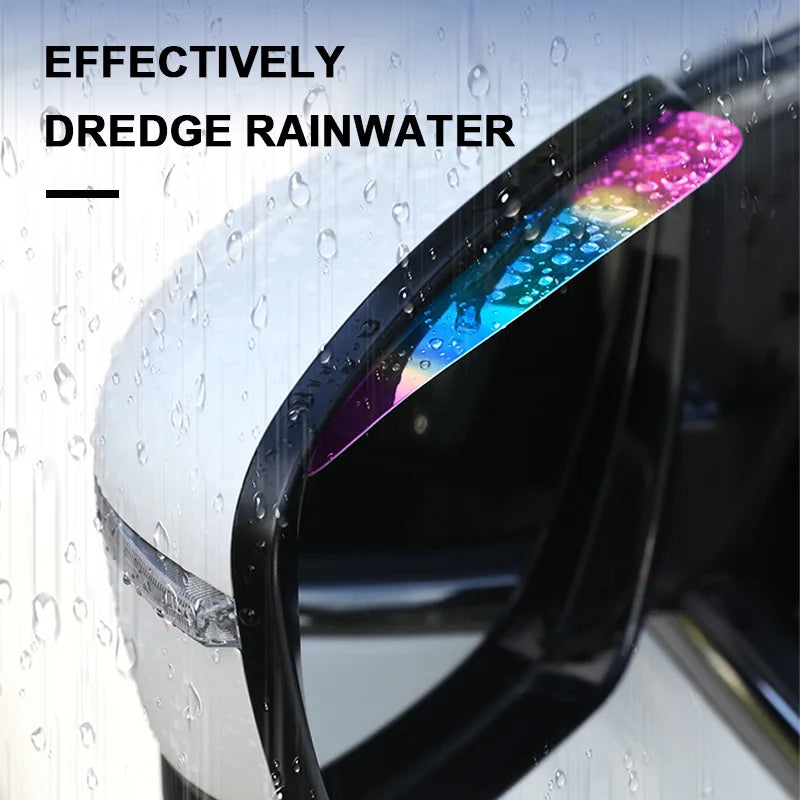 2PCS Universal Car Rearview Mirror Rain Shield Eyebrow Visor Anti-Rain Cover