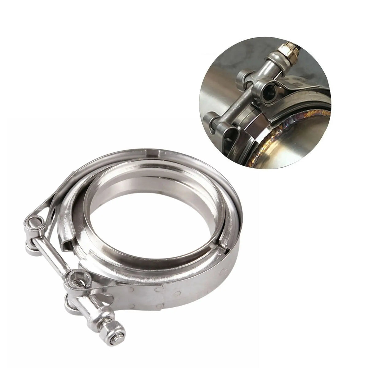 Universal Stainless Steel V-Band Exhaust Clamp 2" 2.5" 3" 3.5" 4" Turbo
