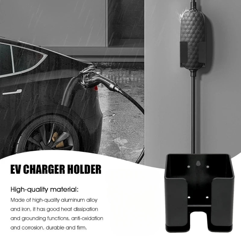 J1772 EV Charger Holder Wall Mount Bracket Stand Cable Organizer