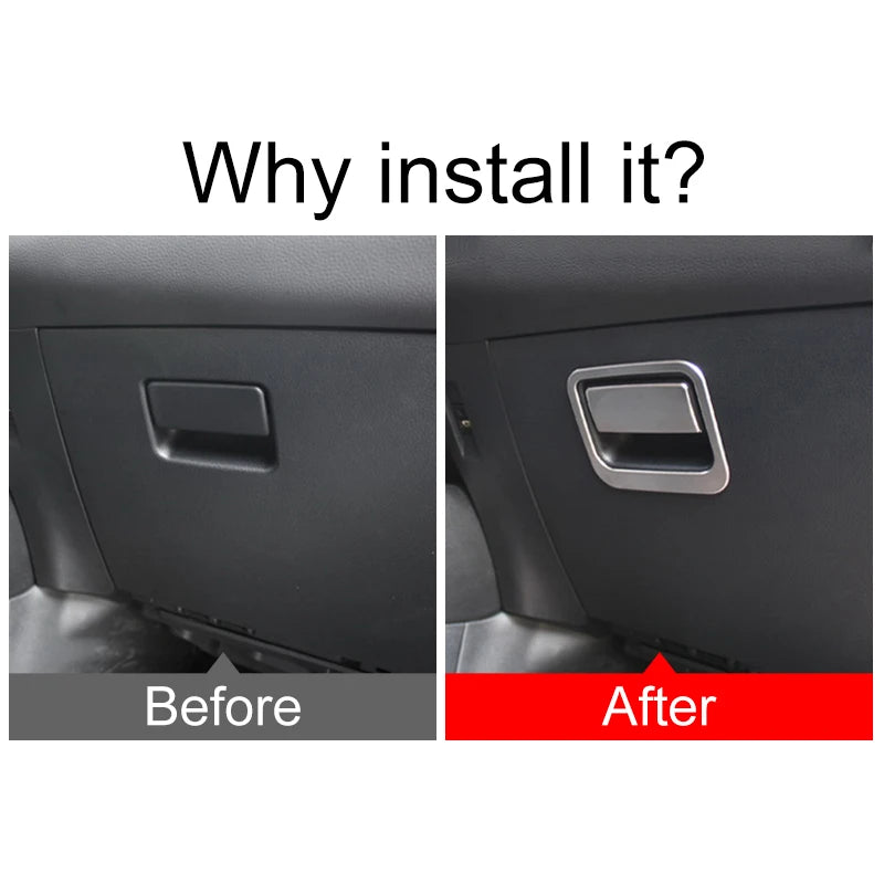Stainless Steel Co-Pilot Storage Handle Cover Trim for Toyota Corolla Hybrid 2019–2025