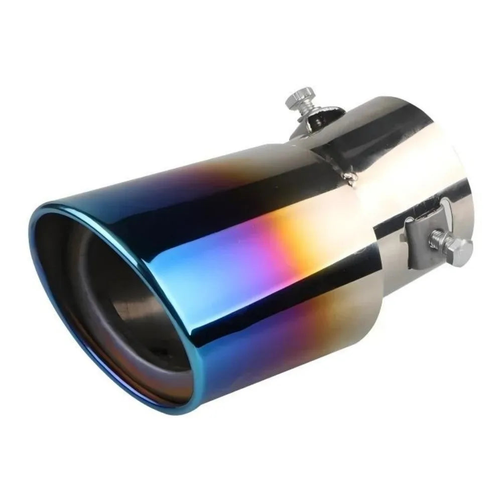 2.5" Stainless 63mm Inlet Steel Chrome Exhaust Muffler Tip Tail Pipe
