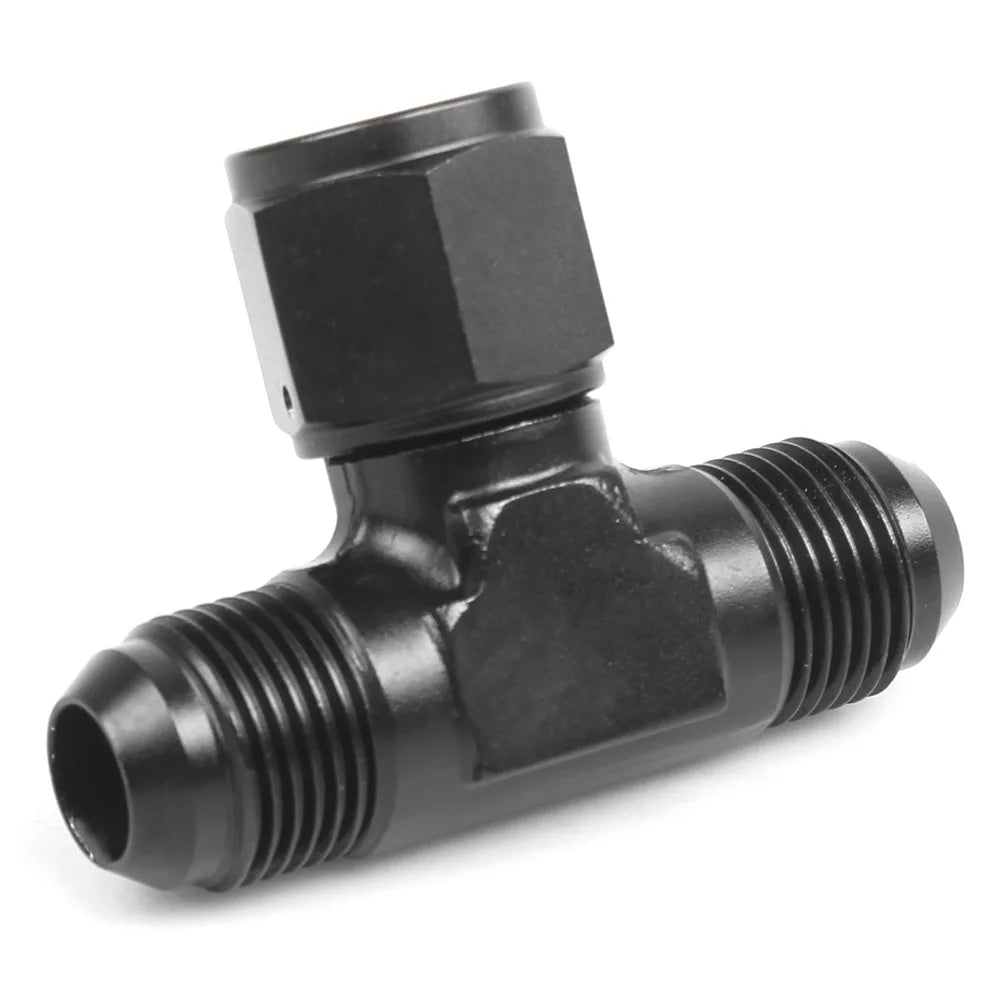 Black Aluminum AN6 T Block Fuel Hose Tee Union Adapter 6AN to 2x 6AN