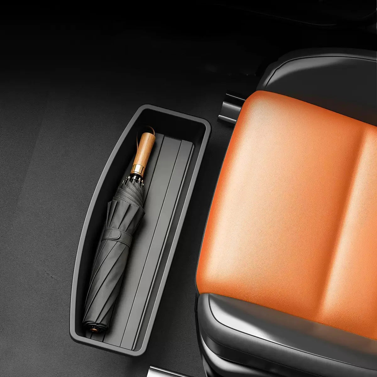 Universal Car Under Seat Storage Box ABS Anti-Slip Front Seat Drawer Organizer