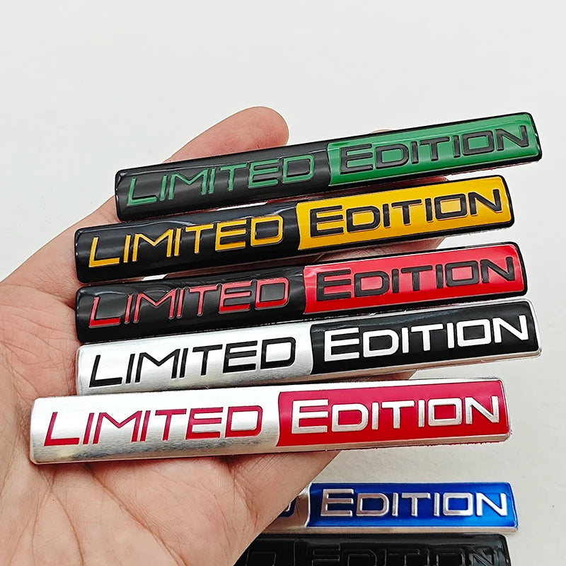 Limited Edition 3D Aluminum Car Emblem Badge Sticker for Trunk Fender Motorcycle