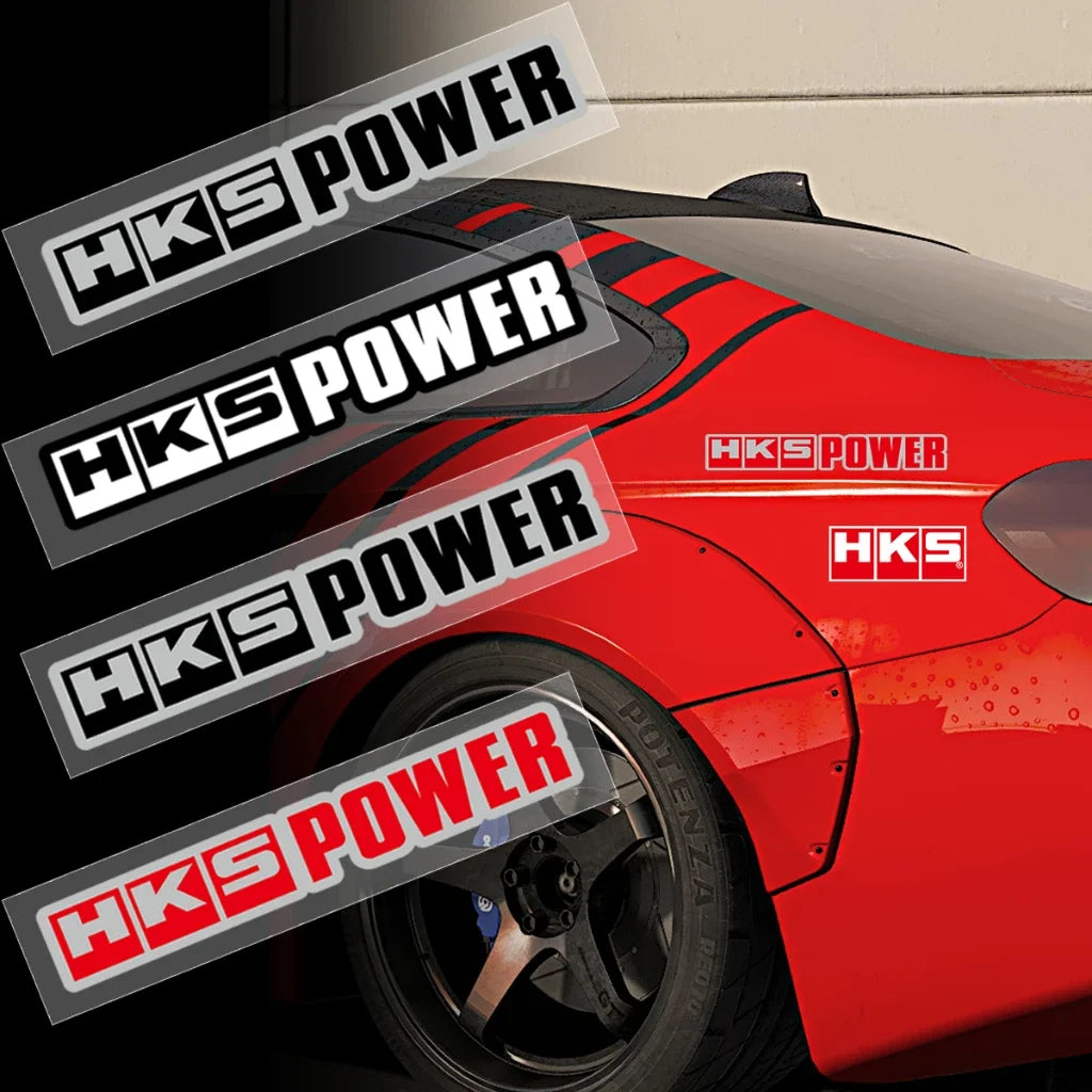 1PC Reflective HKS Power Sticker Waterproof Vinyl Decal Car Motorcycle Bumper