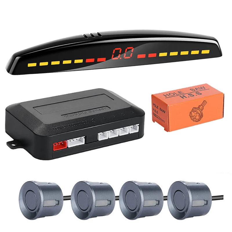 Risingon Car Parktronic LED Parking Sensor Kit Radar Display Backup Monitor