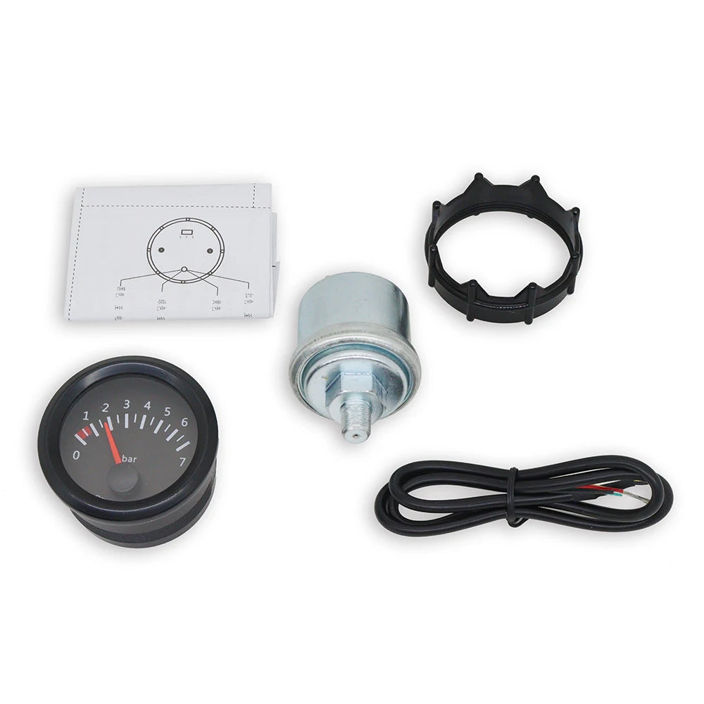52mm 12V Car Water Oil Temp Pressure Fuel Volt Boost AFR EGT Gauge Meter