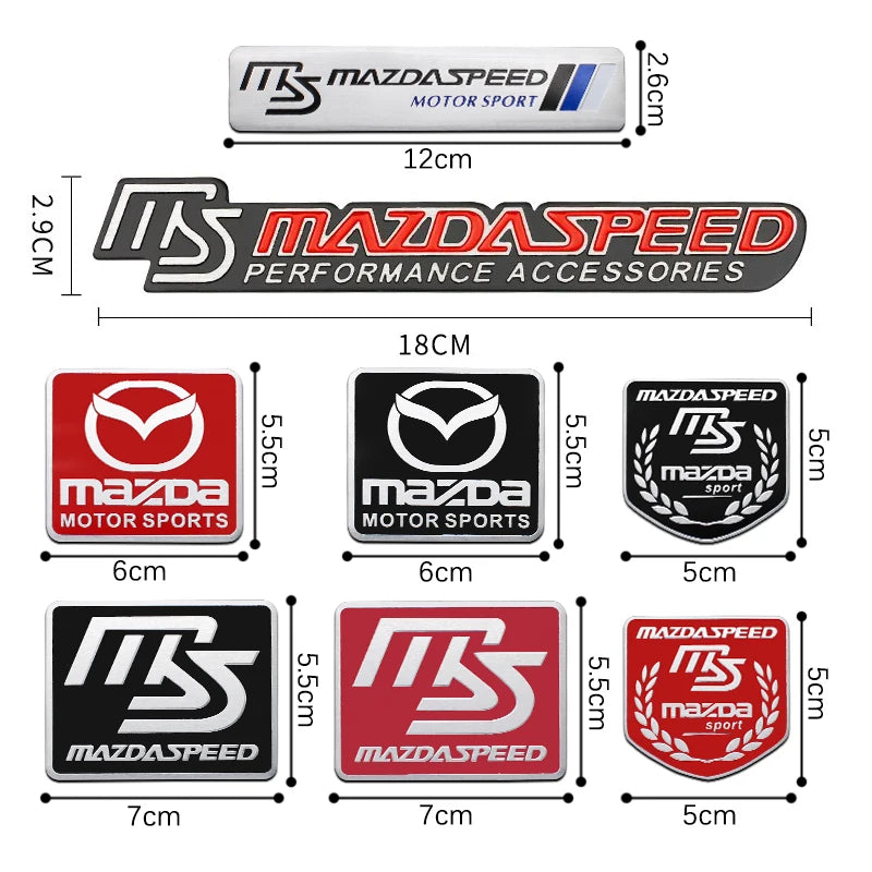 Aluminum Car Flag Emblem Badge Sticker Decal for Mazda 2 3 6 CX3 CX5 CX30