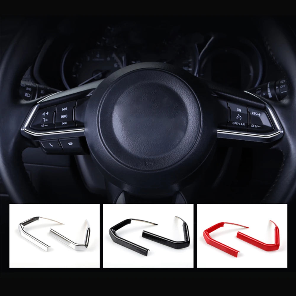 ABS Steering Wheel Button Panel Trim Cover for Mazda CX-5 2017–2025