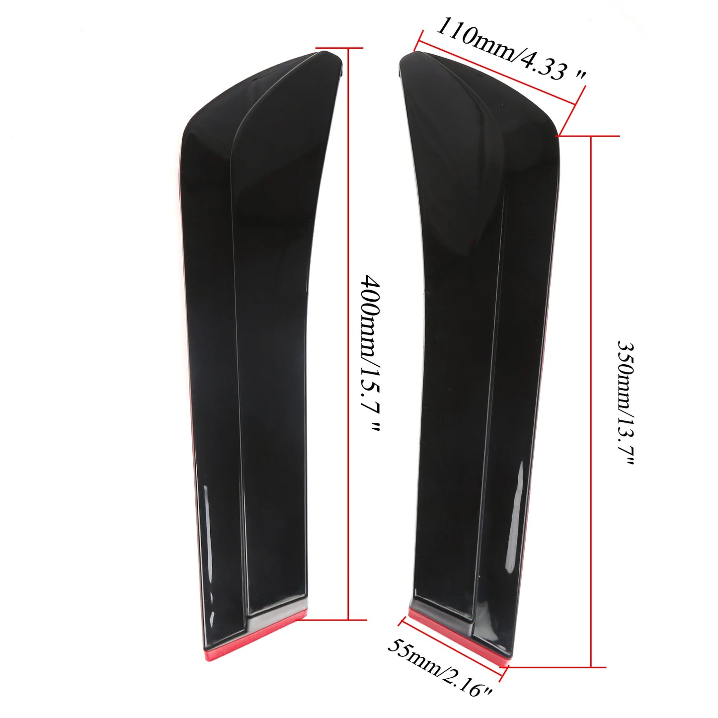 Universal Rear Bumper Splitter Diffuser Spoiler Canard Protector Body Styling