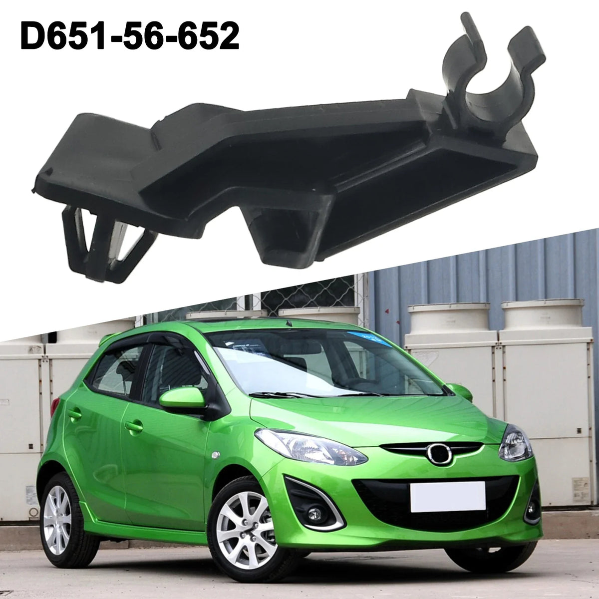 Hood Prop Rod Retainer Clip D651-56-652 Black Plastic for Mazda 2 DE 2007-2013