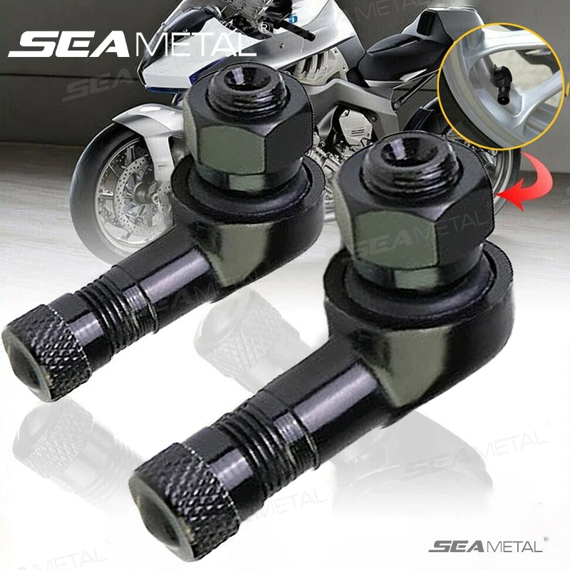 90° CNC Aluminum Motorcycle Tire Valve Stem Universal Tubeless Wheel Valve