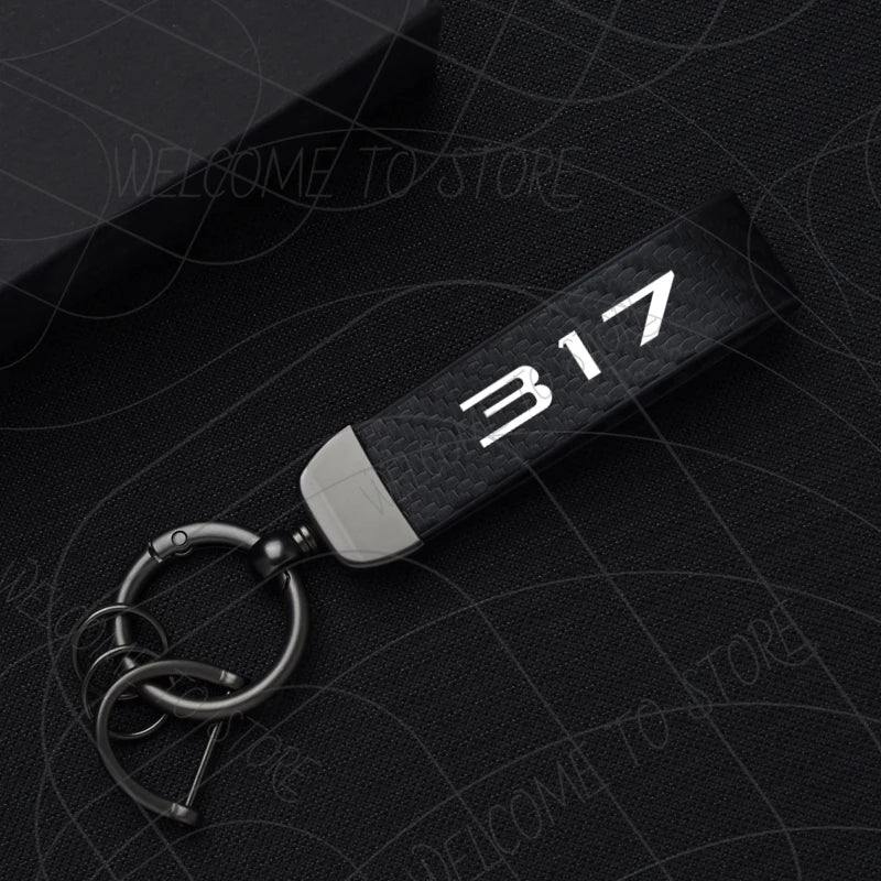 307 317 325 340 Keychain PU Leather Carbon Fiber Zinc Alloy Car Keyring