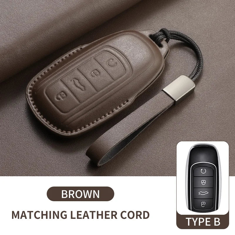 Leather Smart Key Case Cover for Chery Omoda 5 Tiggo 8 Pro Tiggo 9