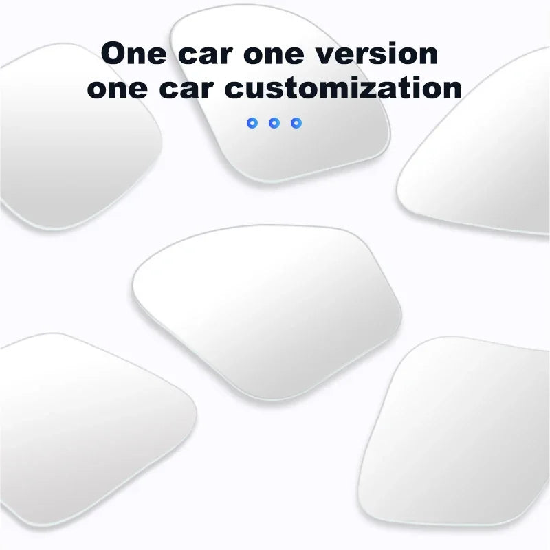 SEAMETAL 2PCS HD 360° Adjustable Blind Spot Mirror Frameless Wide-Angle