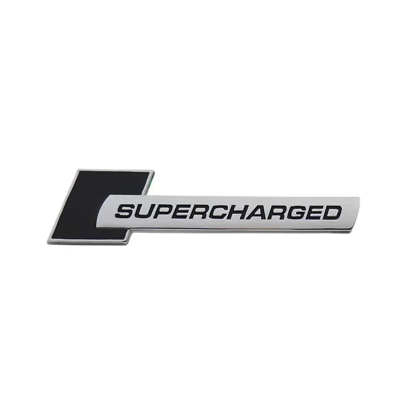 3D Supercharged Metal Car Emblem Badge Sticker for Audi A3 A4 A5 Q3 Q5 Q7