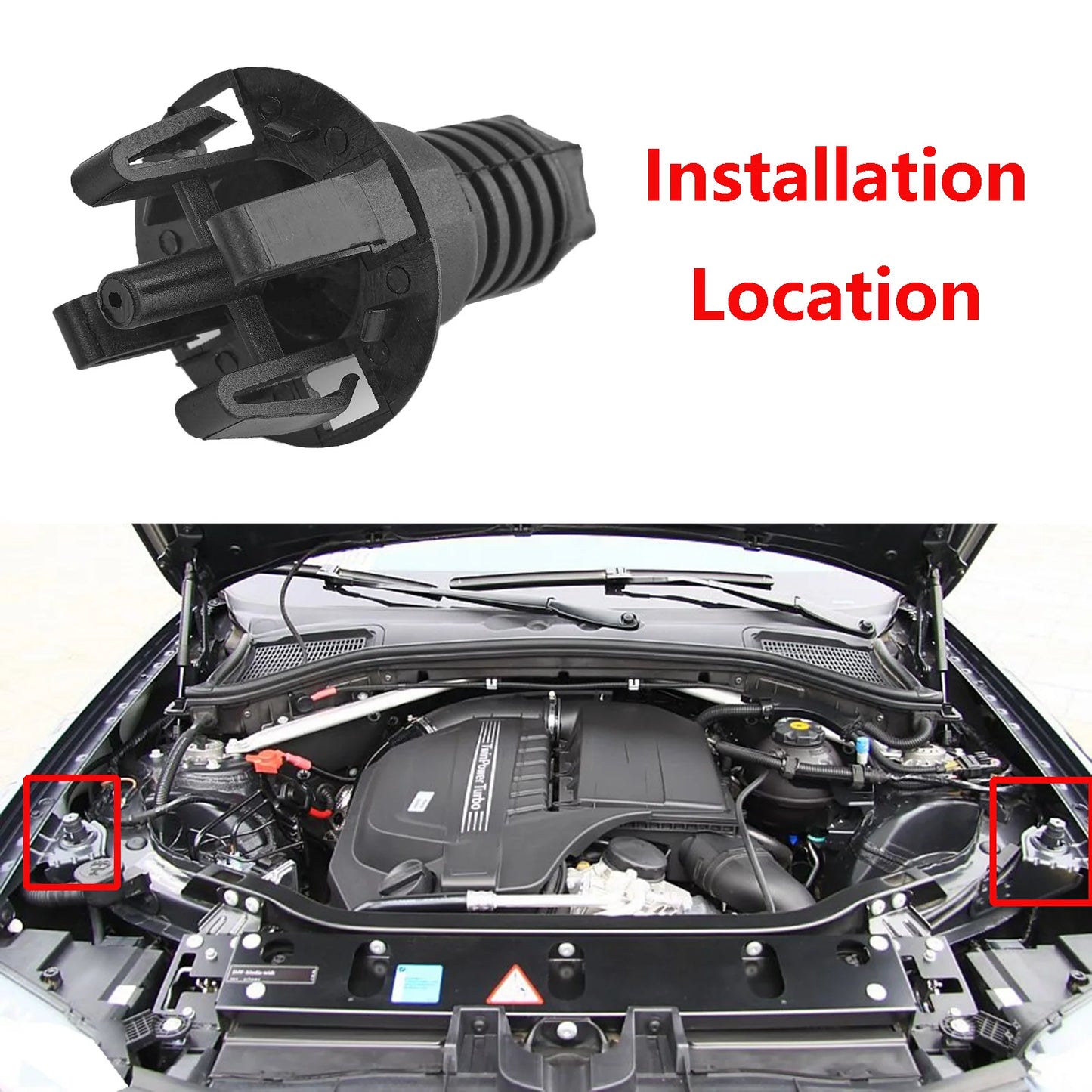 Bonnet Hood Slam Stop Adjuster Bolt Buffer Block for BMW 3 5 6 7 Series X3