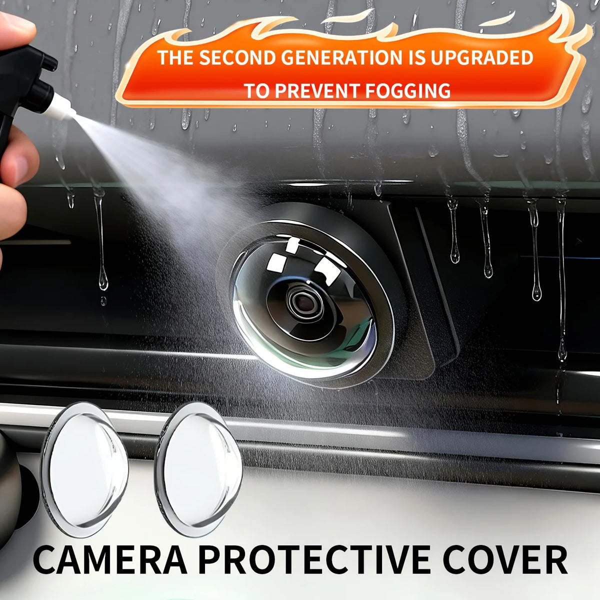 2Pcs Car Backup Camera Lens Protector 360° Rear View Cover Anti Scratch Guard