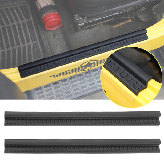 Rubber Door Sill Scuff Plate Protector Set for Jeep Wrangler TJ 1997–2006