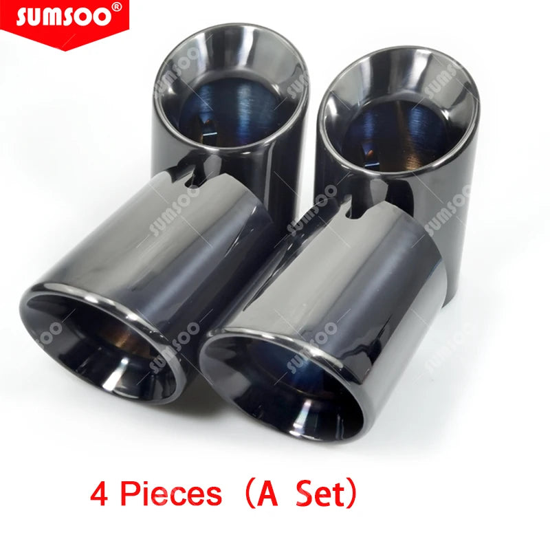4Pcs 304 Stainless Steel Exhaust Tips for BMW M2 M3 M4 M5 M6 F87 F80 F82
