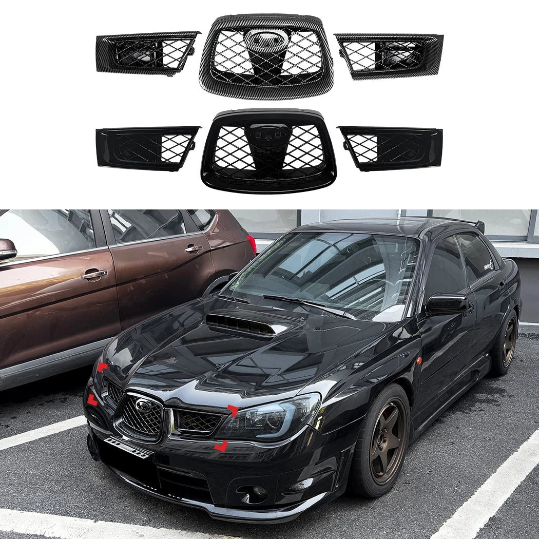 Front Racing Grille for Subaru Impreza WRX & WRX STI 2006–2007