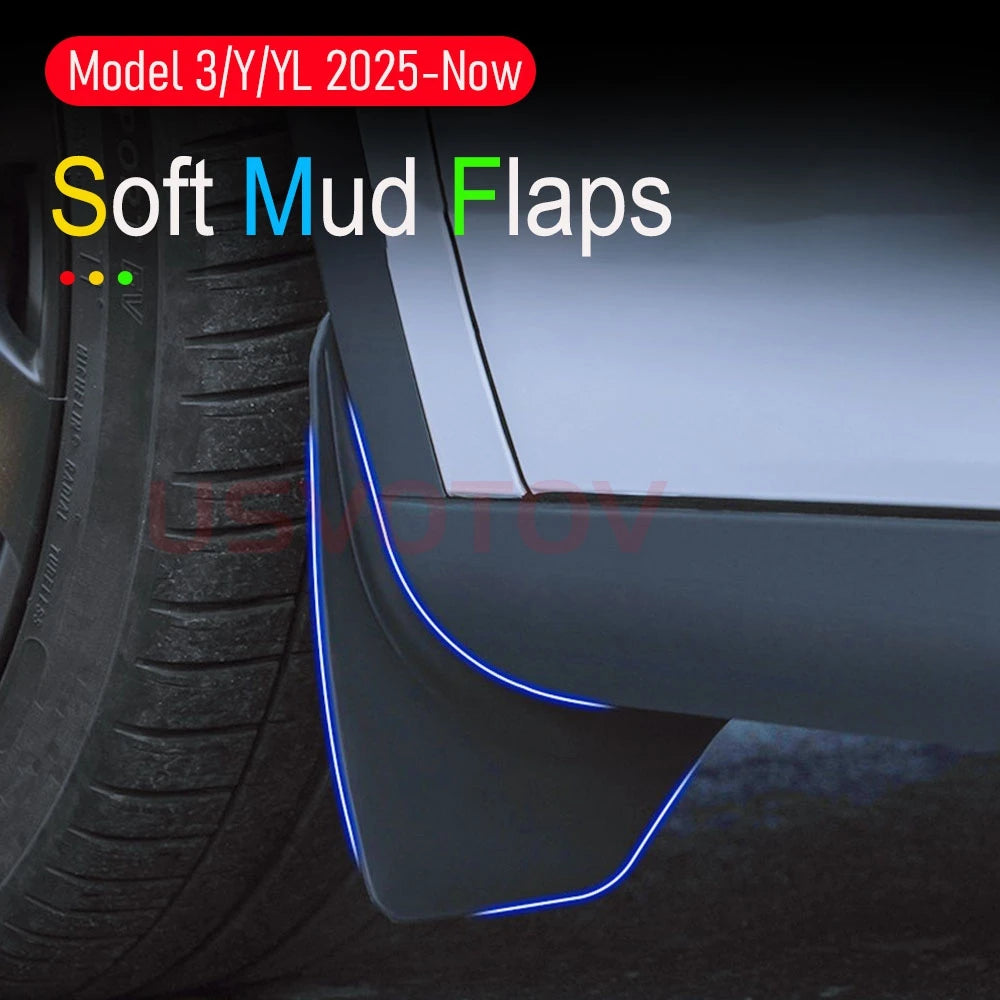 Mud Flaps Splash Guards for Tesla Model 3, Model Y & Model YL 2025–2026