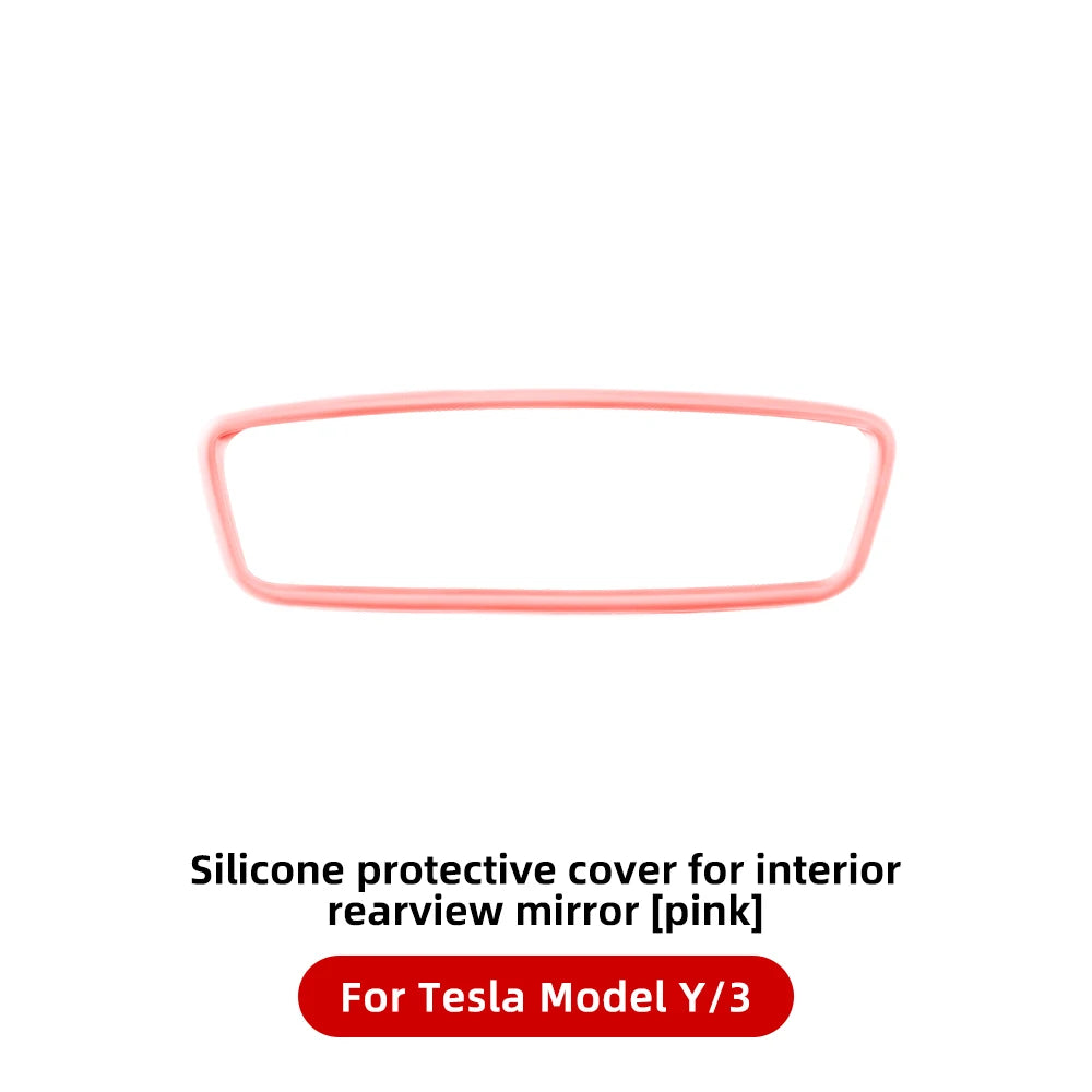 Rearview Mirror Protector Frame Silicone Non Slip Cover For Tesla Model Y