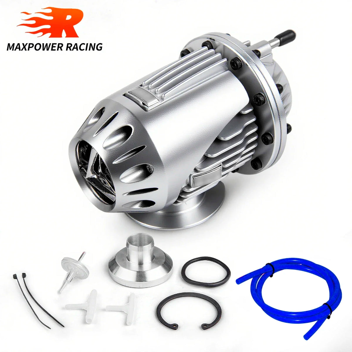 25mm SQV Style Turbo Blow Off Valve BOV with Adapter Flange Red Black Silver