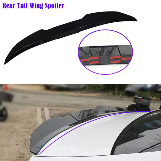 Universal Adjustable Rear Trunk Spoiler Wing 117–127cm DIY Sedan Boot Lip Wing