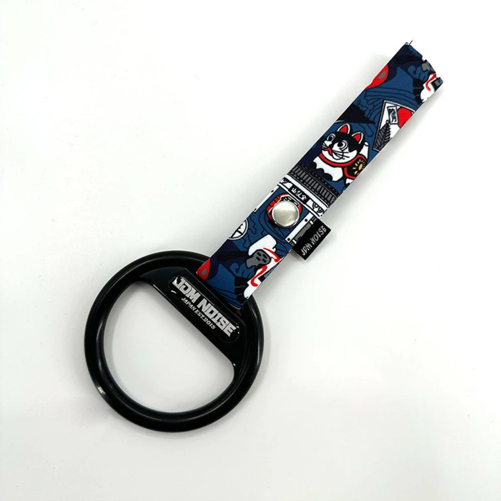 JDM Tsurikawa Lucky Cat Dragon Pattern Hanging Car Ring Strap Japanese Style