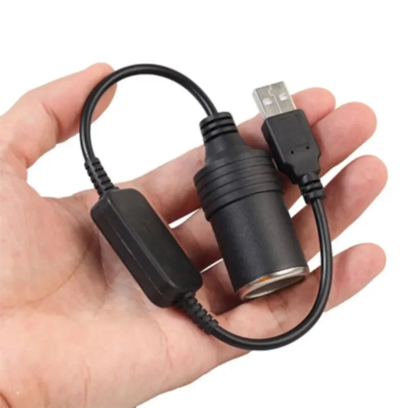 5V USB to 12V Cigarette Lighter Socket Adapter 2A Car Power Converter